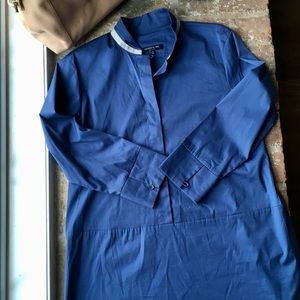 Lafayette 148 blue blouse tunic
